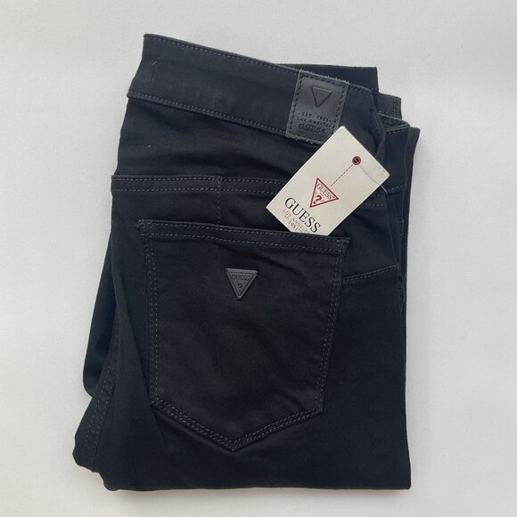 Guess Women’s Curve X Super Stretch Skinny Jeans In Black Mid Rise Size 27 - Picture 1 of 10